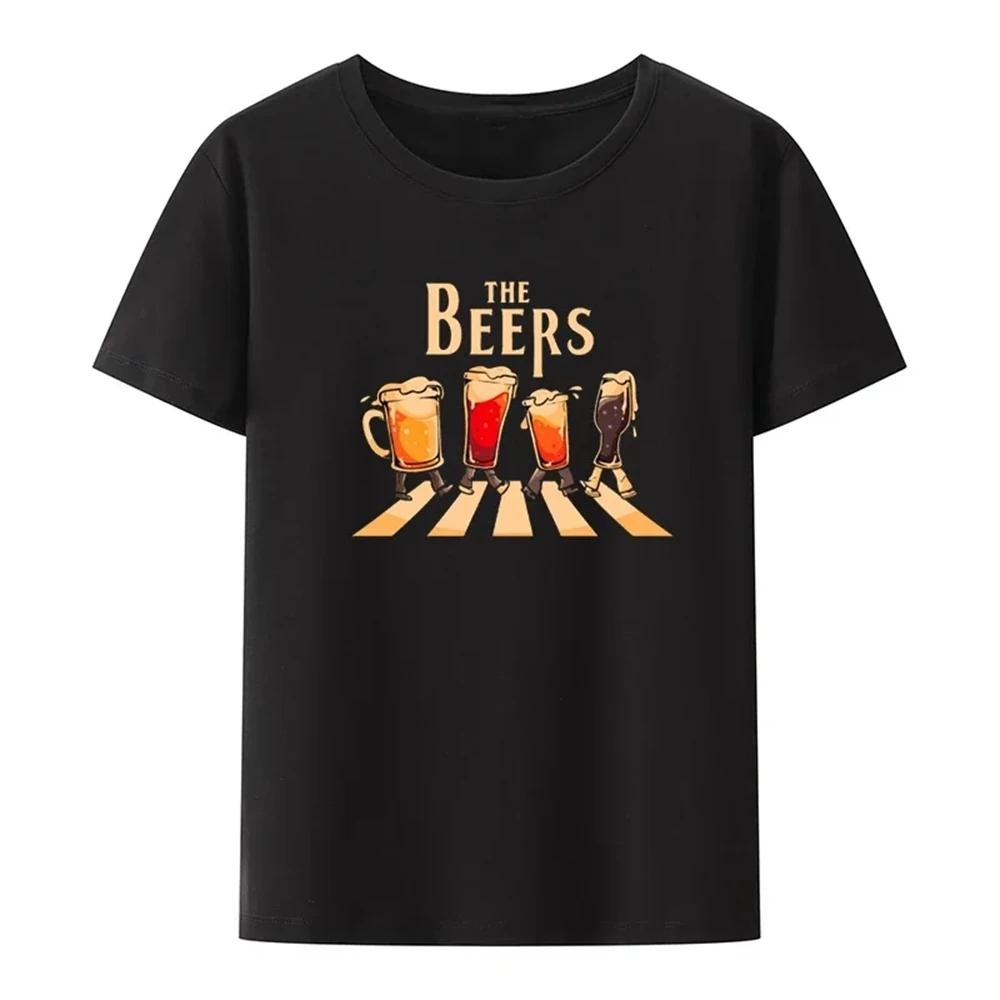 The Beers Graphic Printed Funny Tee T Shirt For Unisex Clothing Comfortable Breathable Tshirts Camisetas Camisa Novelty 62440
