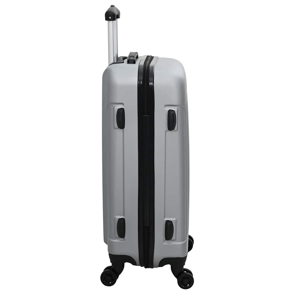 Suitcase Set with Lock 3 pcs Silver 50 x 31 x 78 cm ABS Plastic