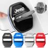 4Pcs Anti-Scratch Zinc Alloy Car Door Lock Protector Cover for Jeep Renegade Wrangler JK JL Grand Cherokee Car Decor Accessories ALO1