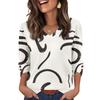 Women's Fashion, Casual And Retro V-neck Top