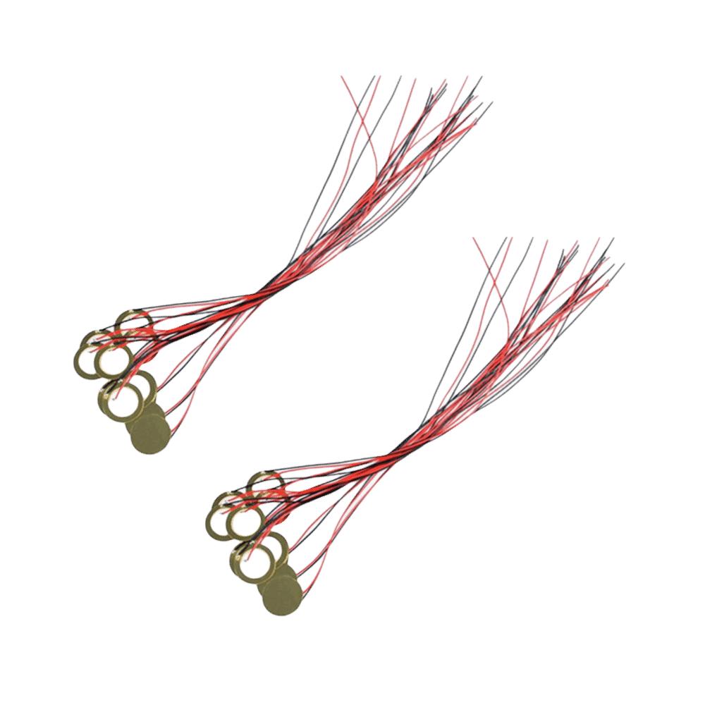 30PCS Cord Length 330mm Contact Microphone Thick 0.4mm Sound Sensor Disc Transducer For Instrument