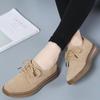 Spring and Autumn British Style Small Leather Shoes with A Flat Bottom and Shallow Mouth Suitable for Women and Pregnant Women, Casual Shoes