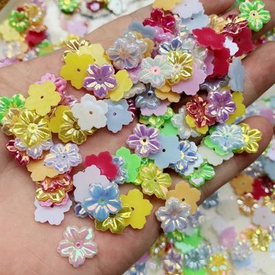 Оптом 80 шт. 12 мм DIY AB Смола АБС Цветок Плоский Страз Свадебное украшение Для Поделок Одежды -HA09