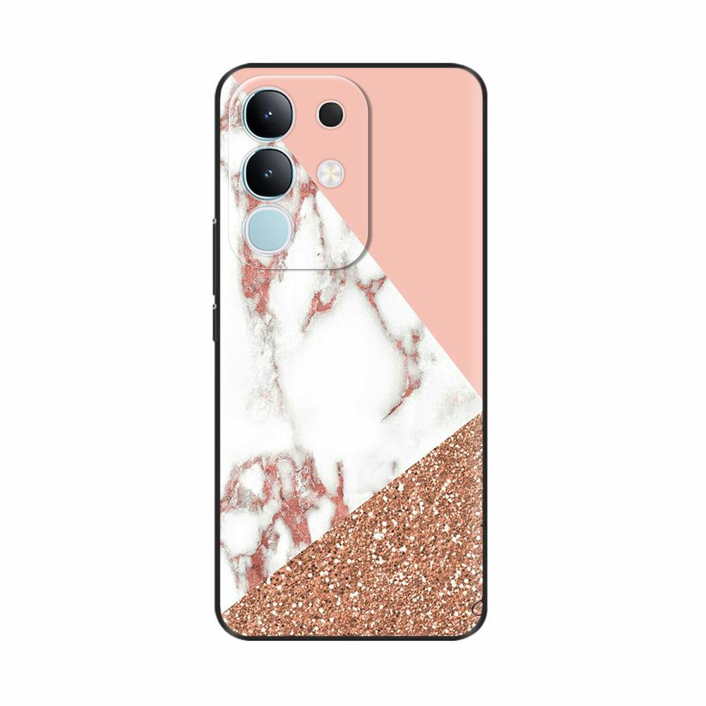 Чехол-крышка для Vivo Y29 4G 2025 Милые Цветы Мягкий Силикон Capa Чехлы для Телефона Для Vivo Y29 4G Чехол Мультяшные Ударопрочные Сумки Coque