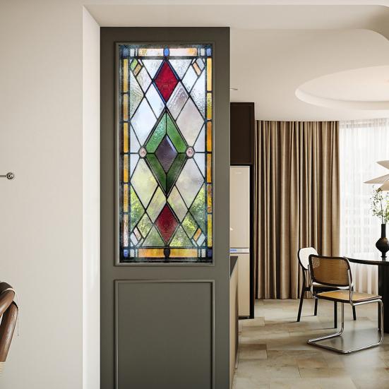 Пленка для конфиденциальности витражного окна Винтажная декоративная матовая Статическое прилипание Водонепроницаемая ПВХ Многоразовая Блокирующая УФ-излучение Наклейка на стекло Покрытие