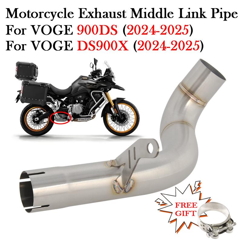 Slip On For VOGE 900DS DS900X 900 DS X DSX DS900 2024 2025 Motorcycle Modify Exhaust Middle Link Pipe Modified Escape Muffler
