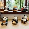 6 шт. Фигурки панды Настольное украшение Милые смоляные Современные маленькие статуэтки Животные-скульптуры для гостиной