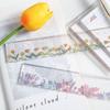 Creative Multifunction 15cm Straight Ruler Transparent Double-duty DIY Drawing Tools Acrylic Tulip Dividing Ruler Stationery