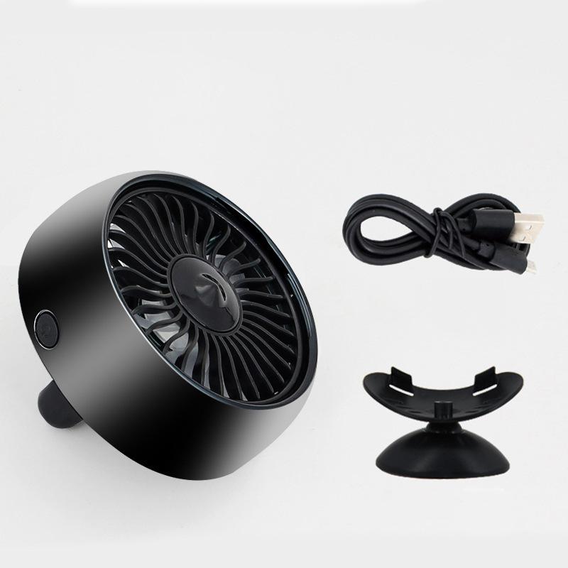 3 Speed Adjustable Mini Fan USB Car Fan Summer Air Outlet Cooling Fan LED Color Light Electric 5V Car Circulator Cooler