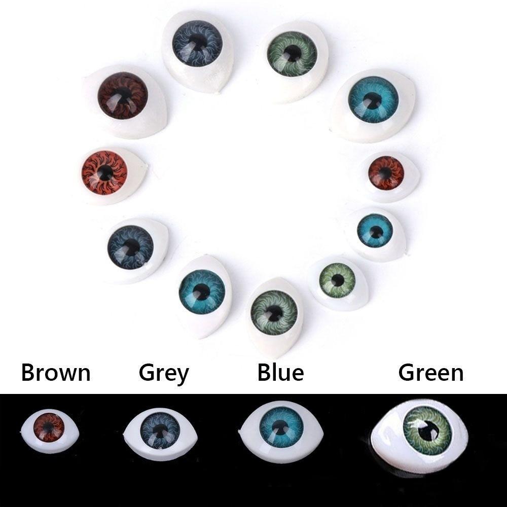 20pcs Handmade Doll Boat Shaped Eyes Plastic Simulation Ceramic Eye Accessories