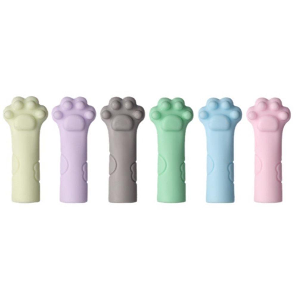 10PCS Cat Shape Erasers 2 in 1 Pencil Extender Cartoon Pen Top Protector  Students Gift