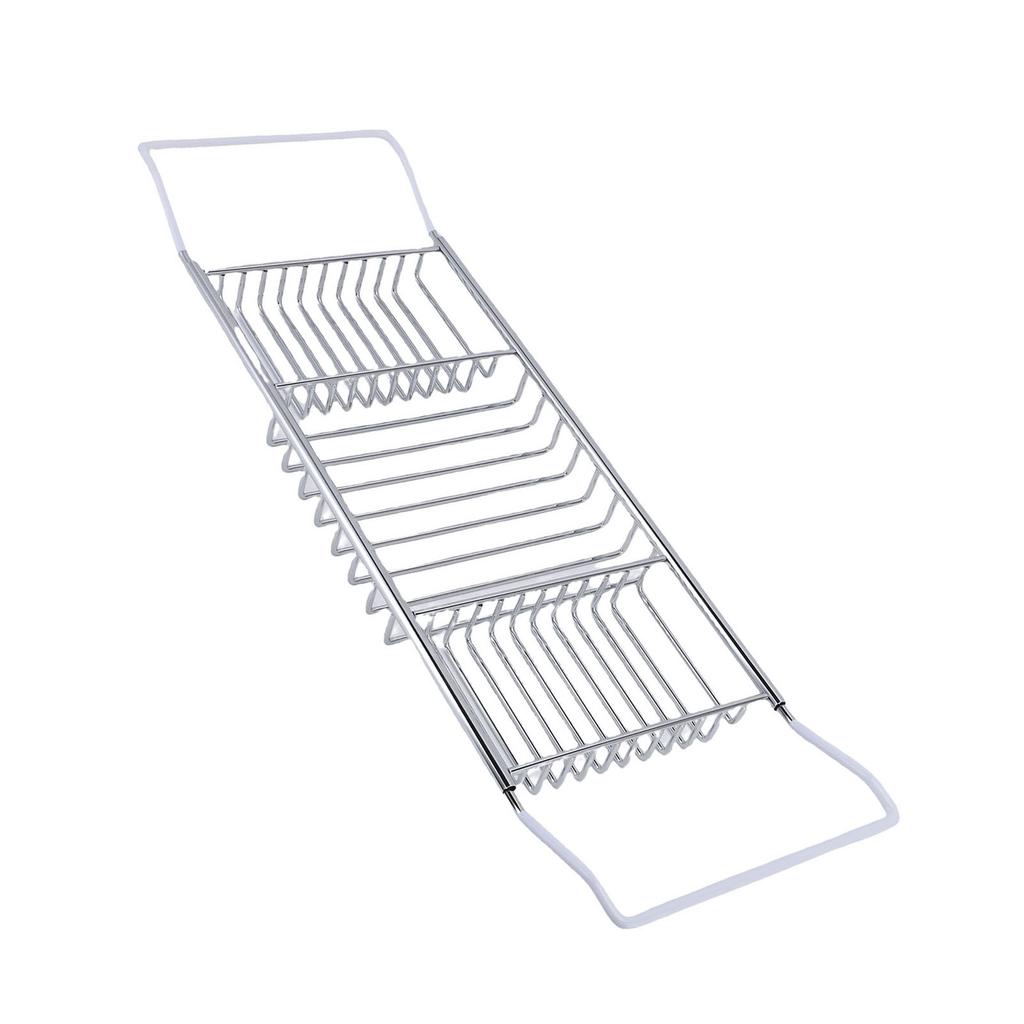 Поднос для ванны Раздвижной поднос для душевой кабины из нержавеющей стали для роскошной ванны Аксессуары для ванной комнаты