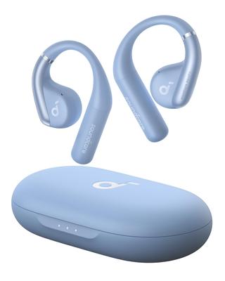 Беспроводные наушники Anker Soundcore AeroFit с защитой от пыли и влаги в течение 42 часов по техническим стандартам Серо-голубой (Блютуз 5.3) [Открытые наушники/IP57