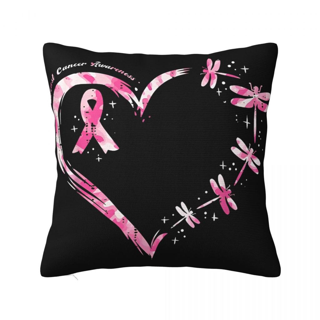 Football Breast Cancer Awareness Support Pillow Covers Car Cushion Cover Cute Pillowcase 4040
