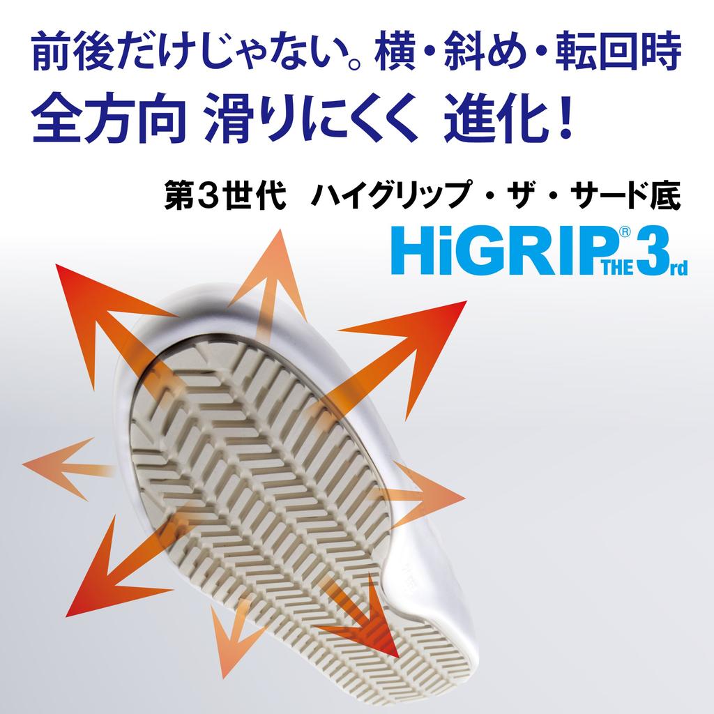 Protect Toes 5 High Grip Safety Work Shoes JSAA Certified Professional Sneakers for Normal Work Wide Toecap PHS600 White Cm [Midori Anzen] Anti-Slip