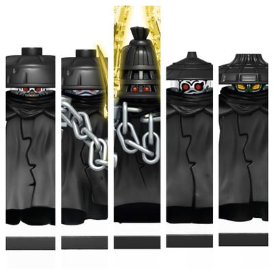2025 НОВЫЕ Детские MOC Игрушки Ниндзя Запрещенные Фигурки Строительный Блок Аниме Персонажи Нокт Дрикс Заркт Квинтет Монстр Кирпич