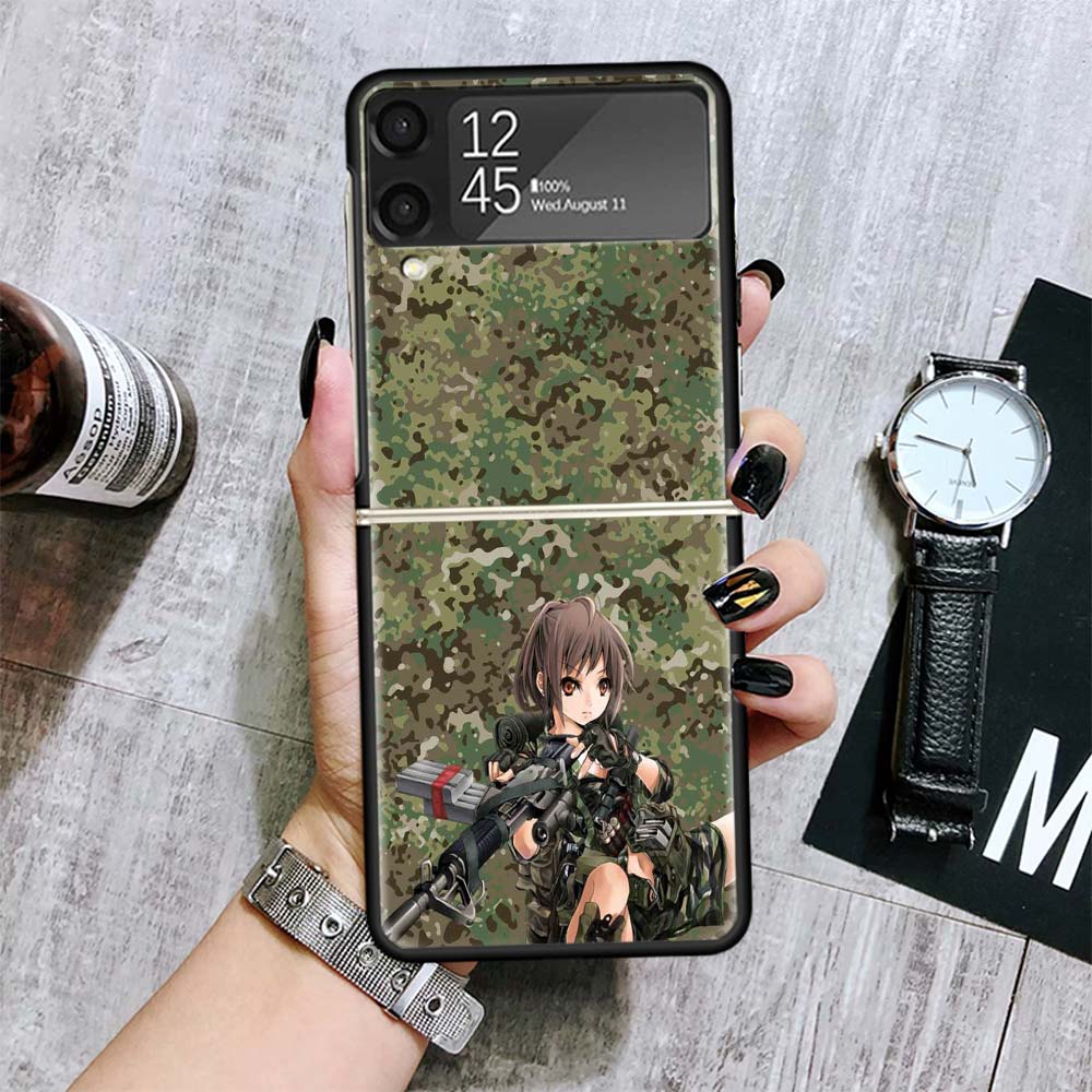 Camouflage Military Cases For Samsung Galaxy Z Flip 4 5 6 7 3 Z Flip7 Flip6 Flip4 Flip5 Flip3 5G Hard Shockproof Fundas Cover Ga
