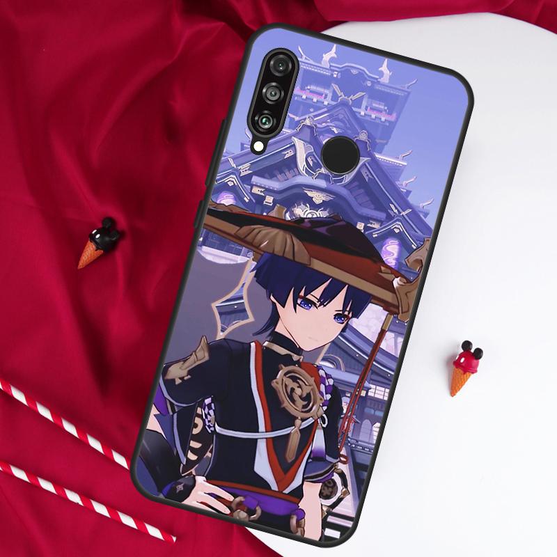 Чехол Scaramouche Genshin Impact для Huawei Nova 12s 11i 12i 10 9 SE 5T Y91 Y90 Y60 Y70 Y72 Y61 P20 P40 P30 Lite P60 Pro