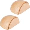 Solid Wooden Door Stopper Sturdy and Durable Anti-Collision Non-slip Door Wedges Reduce Noise Self Adhesive Nail-free Door Stops