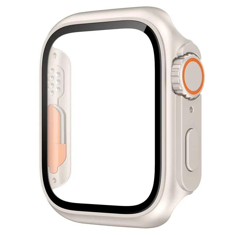 Tempered Glass Screen Protector For Apple Watch Case Series 9 8 7 6 5 4 3 Change To Ultra Iwatch Protective 45mm 44mm 41mm 40mm