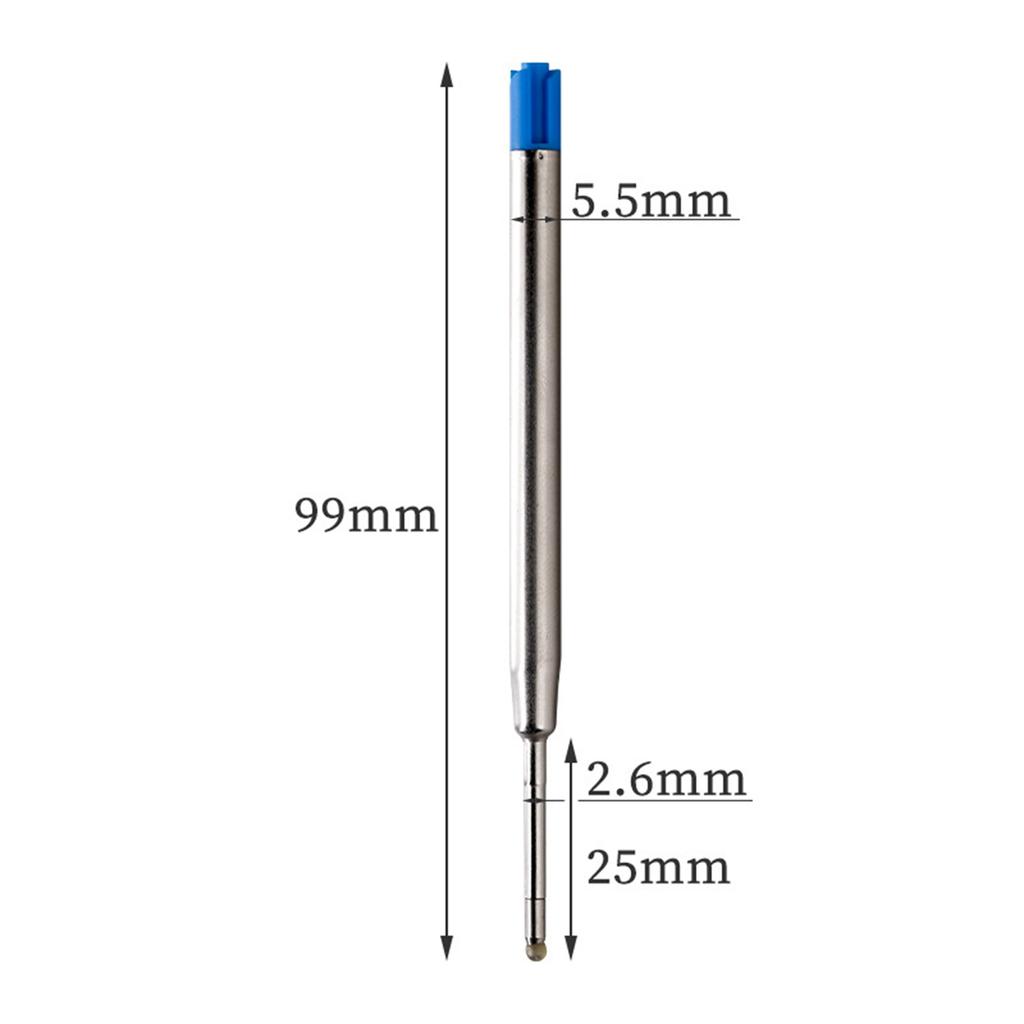 20pcs L:3.9 In Ballpoint Pen Refills for Parker Pens Medium Point Blue Red Black Ink Rods for Writing Office Stationery