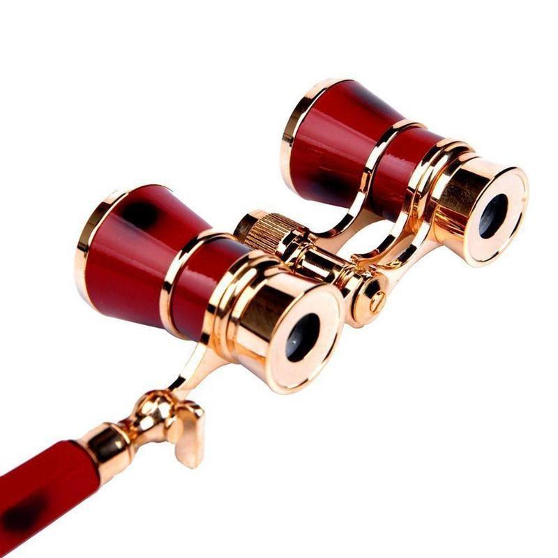 Бинокулярный телескоп, антикварные женские оперные очки 3x25, театральная стеклянная ручка