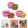3pcs  Snowman Flower  Silicone Molds Pen Holder Concrete Mold Succulent Planter Making Tool for  Craft Supplies