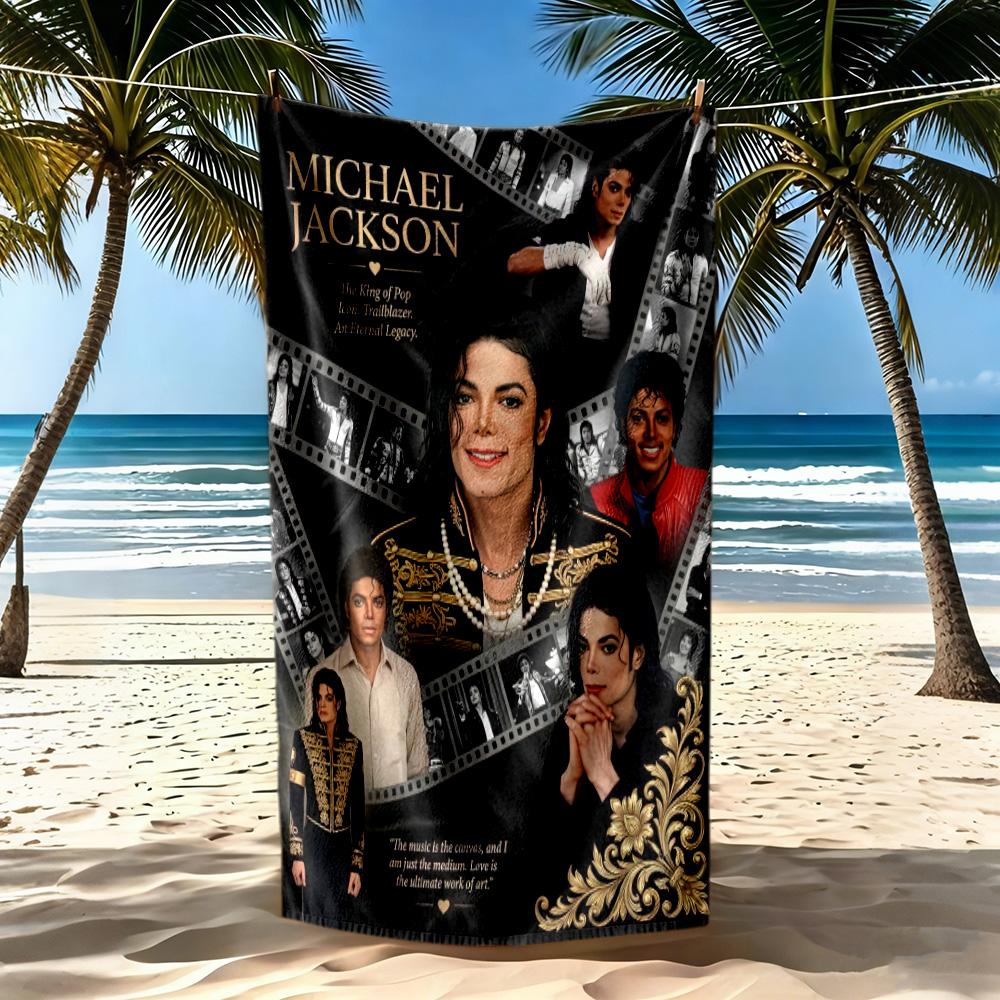 Michael Jackson5 Beach Towel High Absorbency & Quick-Dry Comfortable Lightweight Suitable for Swimming, Gym, Camping, Yoga Vacation