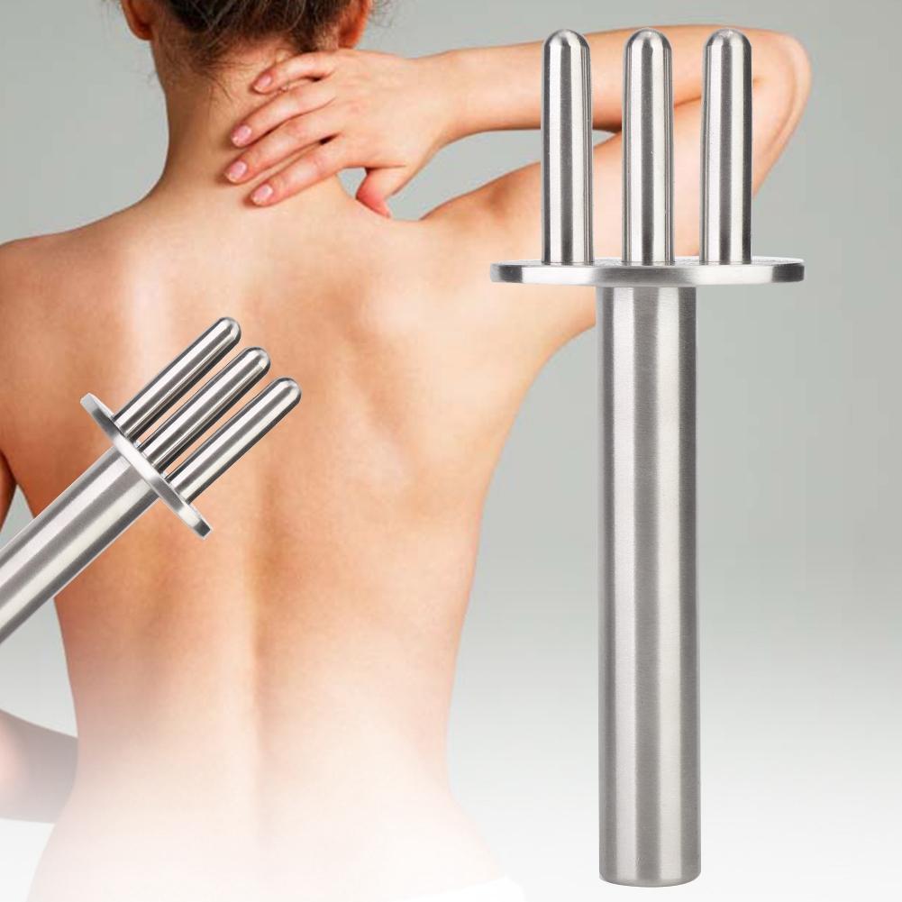 Round Head 3 Fork Massage Stick Acid Drainage Magnetotherapy Acupoint Massage Stick 