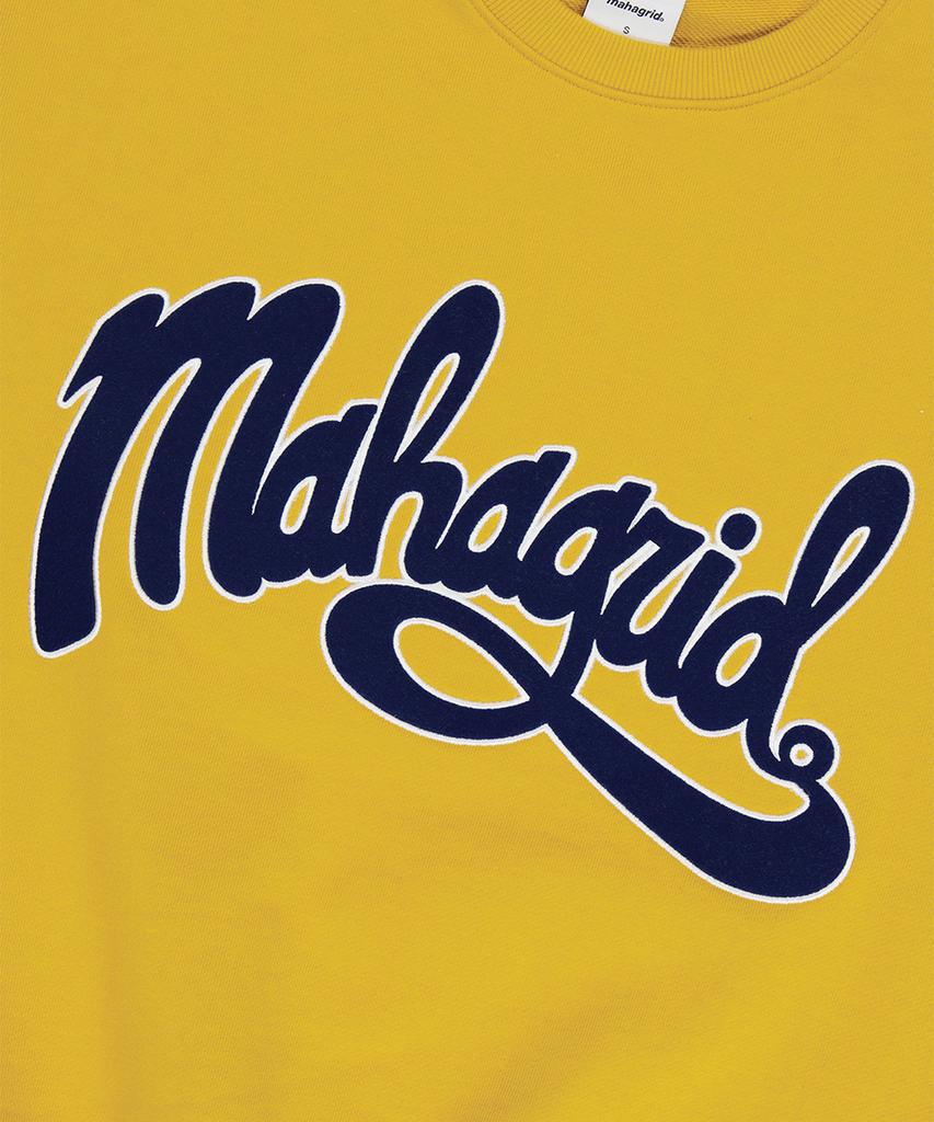 Толстовка MAHAGRID с изогнутым логотипом Горчичный(Mg2Dsmm440A)