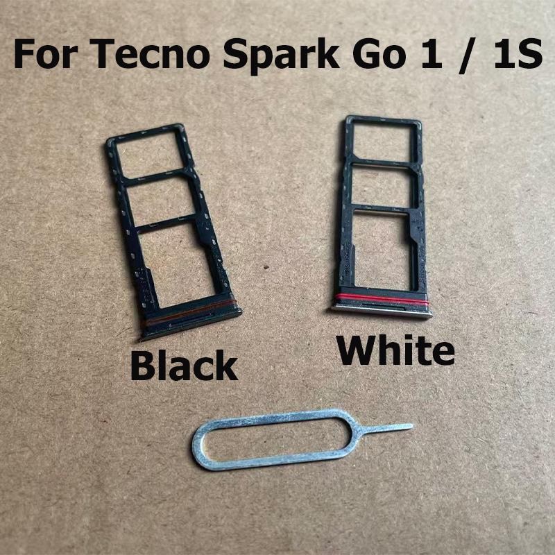 Для Tecno Spark Go 1 1S Лоток для SIM-карты Слот Держатель Разъем-адаптер Запасные части для ремонта