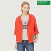  Benetton Сзади нашивка Knit с капюшоном на молнии CaRdigan Bakca8431 Rd