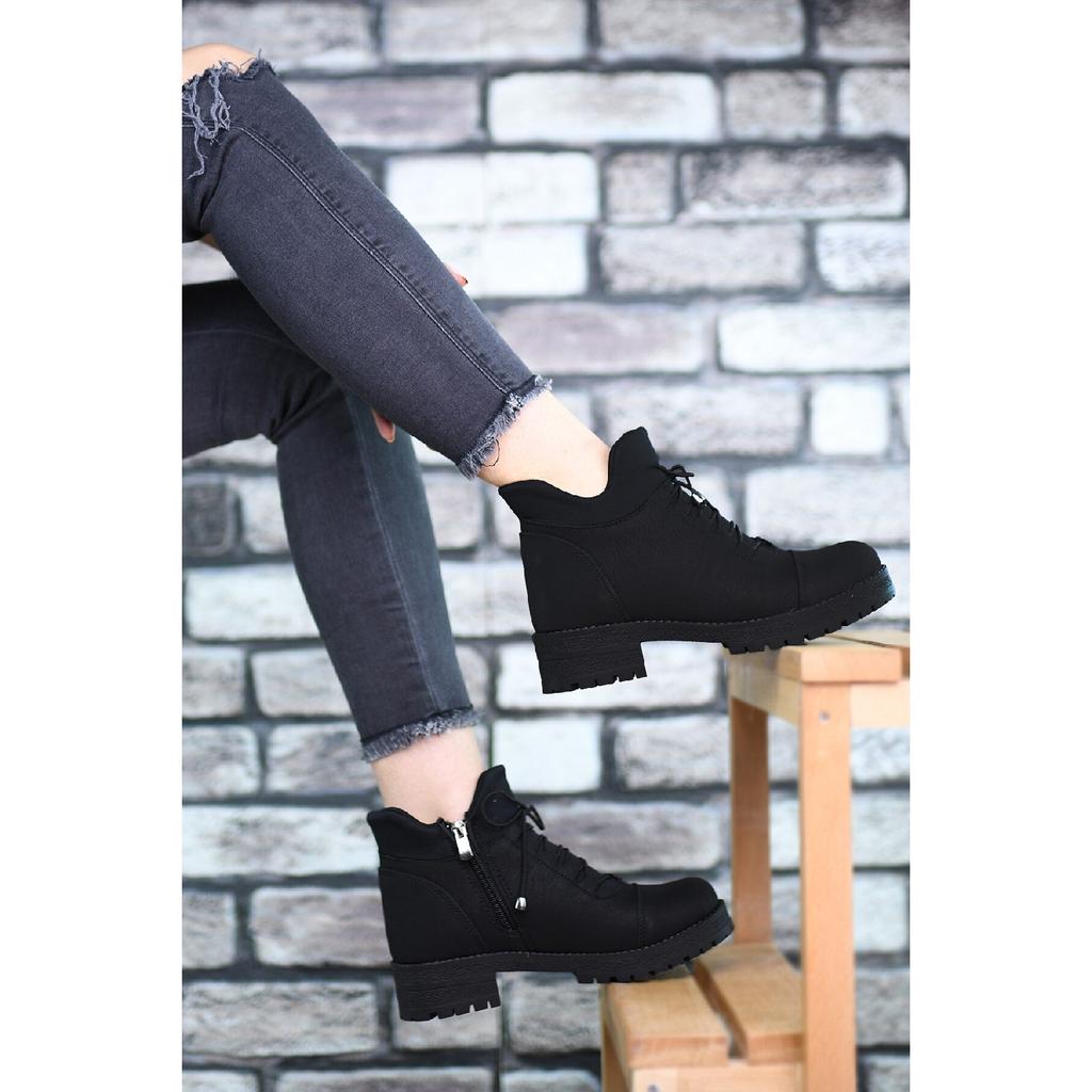 Черные женские ботинки 0012720