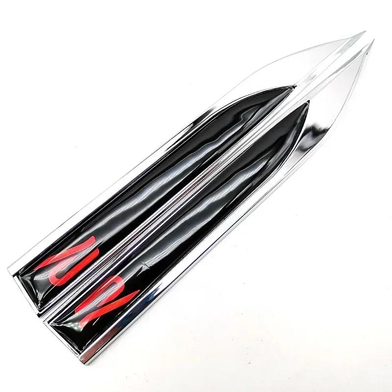 HAT1 2Pcs Fender Sticker for VW Volkswagen R RLINE Tiguan Touran Golf Polo BORA Passat B8 Jetta T-Roc Arteon Vehicle Body Side Bumper