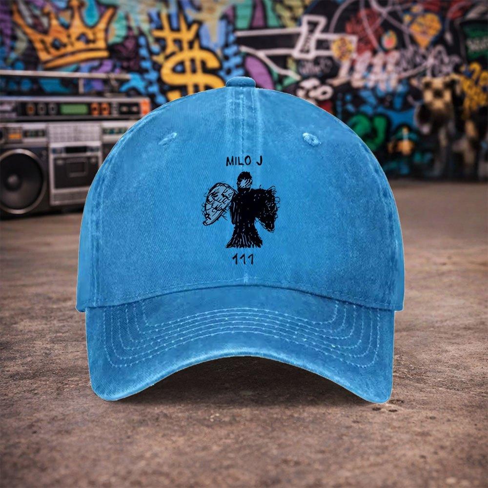 pc Unisex Milo J Vintage Washed Baseball Cap Unisexs Trendy Hat Versatile Duckbill Cap Fun Print A Unique Birthday Gi