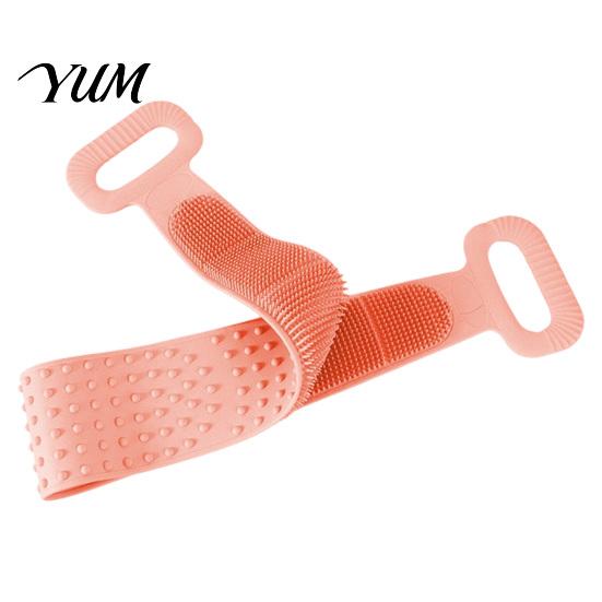 Shower Back Exfoliator for Men And Women Silicone Scrubber with Dual Handles, Double Sided Exfoliating Bath Towel, Ergonomic Hygenic Home Skin