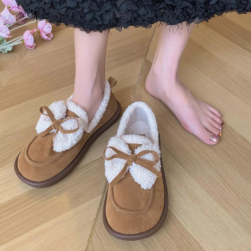 2024 женская осенне-зимняя бархатная обувь, теплая хлопковая обувь для мам, обувь на плоской подошве для беременных