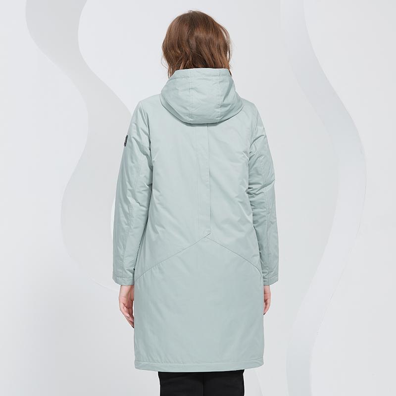 Куртка Астрид, тонкое хлопковое длинное пальто, пальто с капюшоном и молнией с боковым карманом, теплое ветрозащитное повседневное пальто