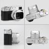 Haoge LH-X54W Square Metal Lens Hood with 49mm Adapter Ring for Fuji X100VI X100V Camera Silver
