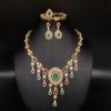 European & American Four-Piece Bridal Jewelry Set: Fashion Alloy Necklace and Ring