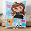 1pc Lalaloopsy4 Blanket, Gift, for Men and Women, Soft Blanket, Good for Sofa Bed Couch Travel, Lightweight Flannel Blanket
