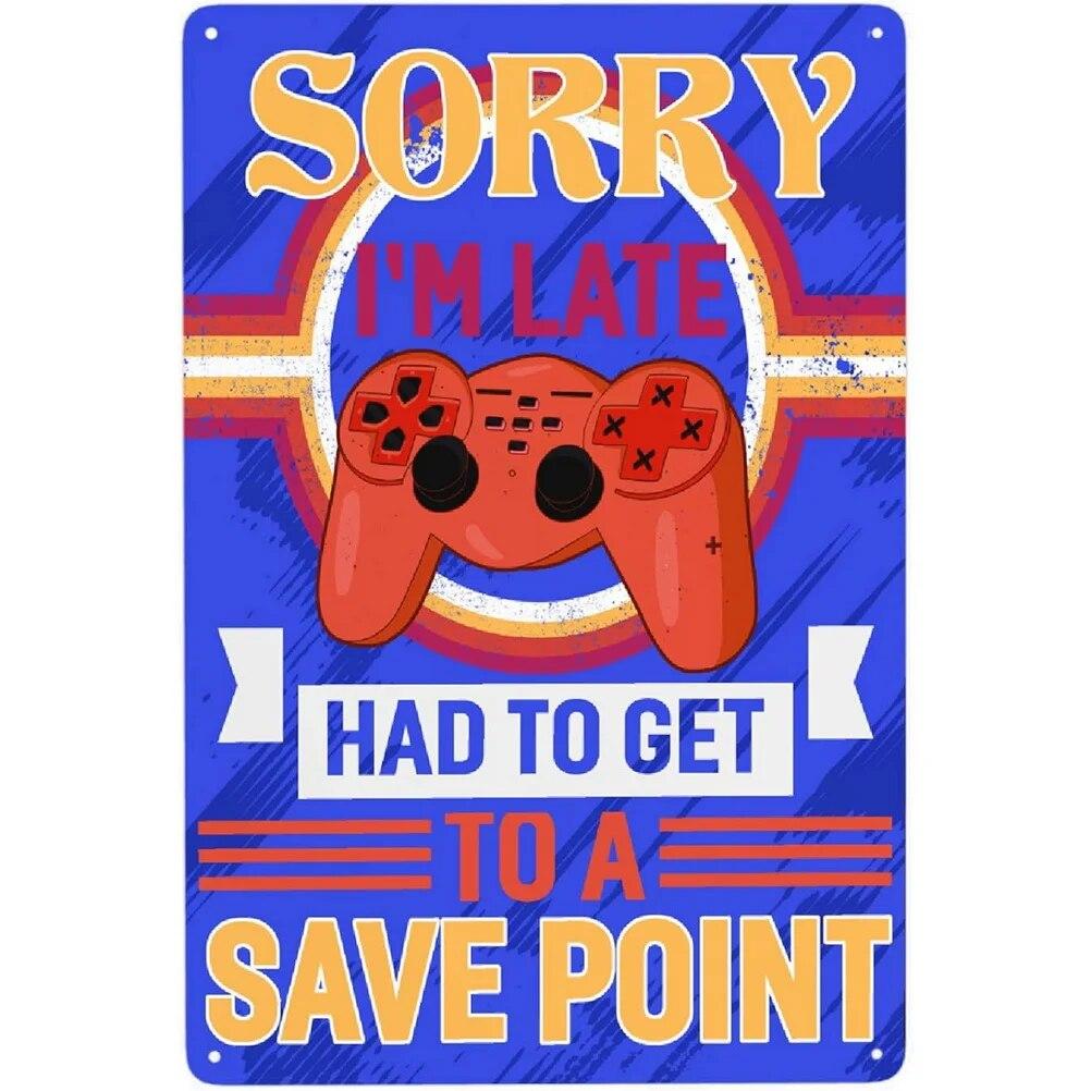 Ретро контроллер, коллекционеры, видеоигры, металлические жестяные знаки, винтажные постеры для игровой комнаты, бара, человека, пещеры, кафе, домашний декор стен, подарок