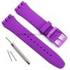 Мягкий силиконовый ремешок 12мм 16мм 17мм 19мм 20мм для Swatch, разноцветный прозрачный ремешок для часов, сменный ремешок, с инструментом