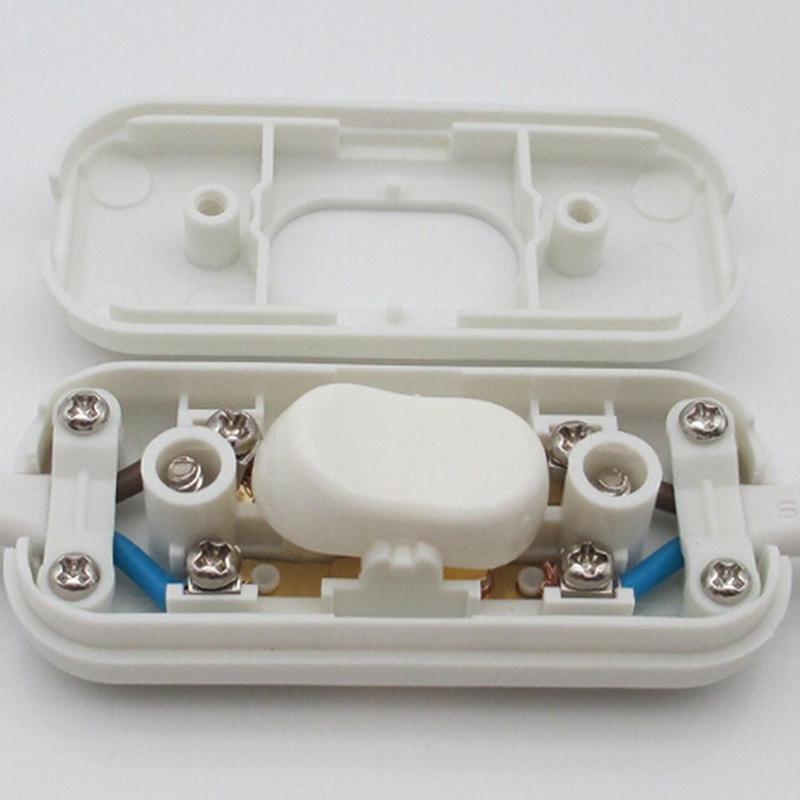 1Pc On/Off Inline Switch Inline Table Lamp Desk Light Cord Cable Switch 250V 6A