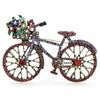 Wuli&baby Shining Bicycle Brooches For Women Unisex 2- Beautiful Taking Flowers Bike Brooch Pins Gifts