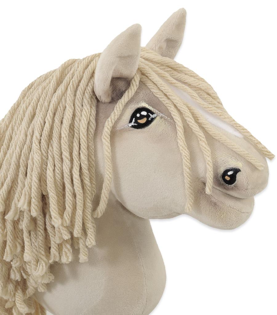 Hobby Horse Mały Koń Na Kiju Premium Kremowy Cremello A5