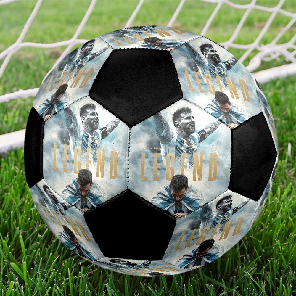Мяч для мини-футбола Messi, разноцветный, машинная строчка, ПВХ, размер 5, готов к командным тренировкам и соревнованиям, прочный, с высоким отскоком, классный спортивный подарок