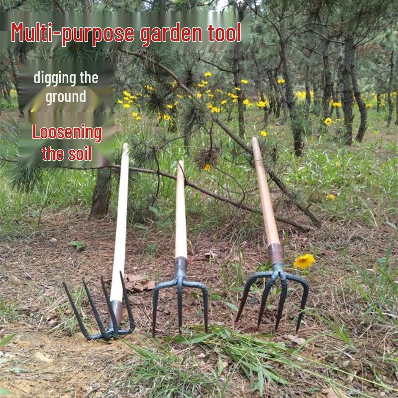 Luogang Three-Tooth Medium Garden Rake Head