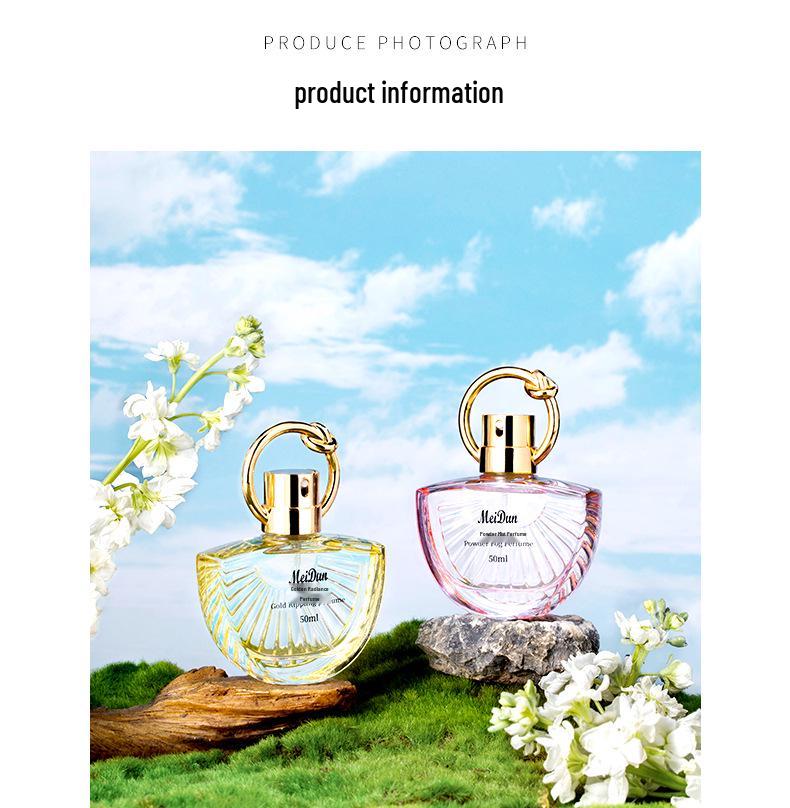 Meidon Golden Radiance Powder Mist: Long-Lasting Floral Fruity Eau De Toilette for Women