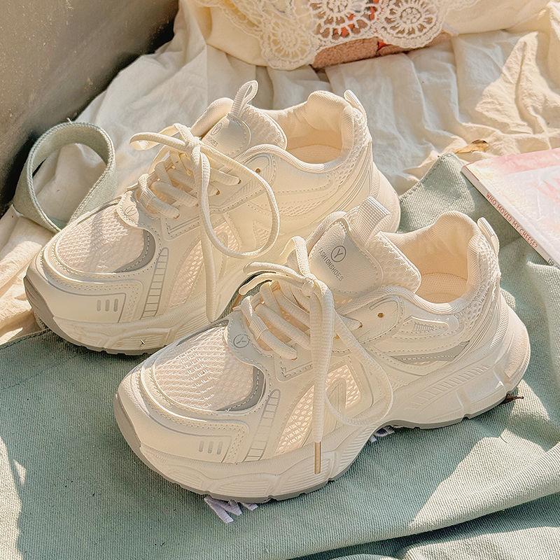 Daddy Shoes Autumn New Breathable Chic Versatile Mesh Shoes Lightweight Running Sneakers